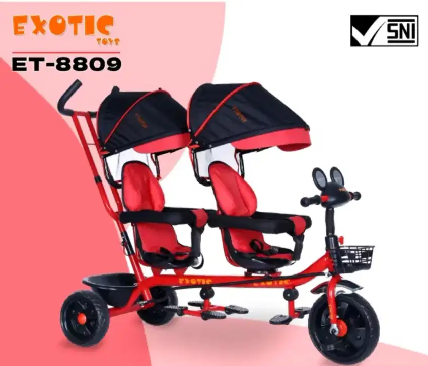 Promo Sepeda Stoller Exotic Twins lengkap musik n lampu berkualitas