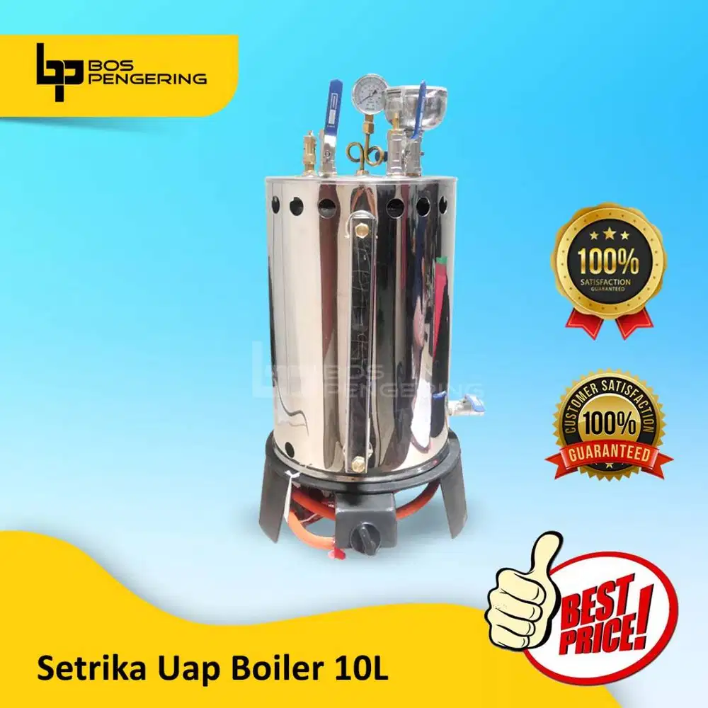 Mesin Setrika Uap Boiler Kapasitas 10 Liter Bos Pengering