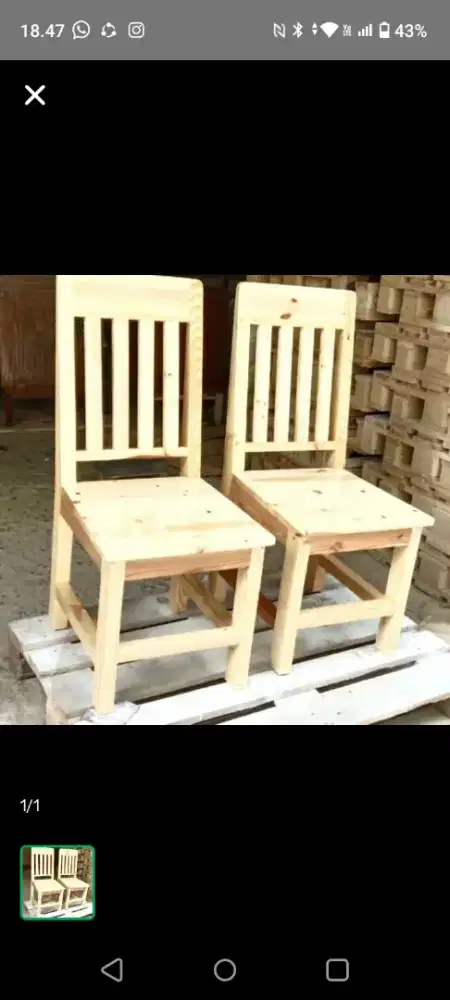 Bangku sender jati Belanda buat warung makan