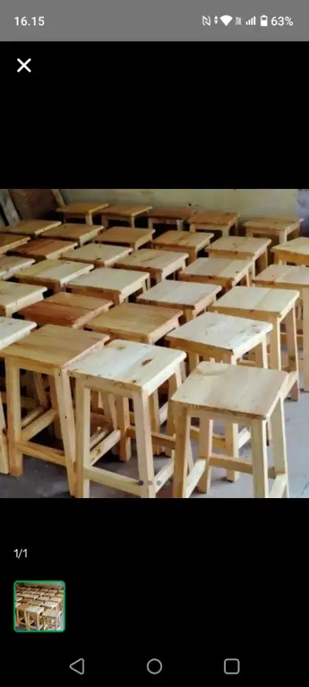 Bangku kotak jati Belanda