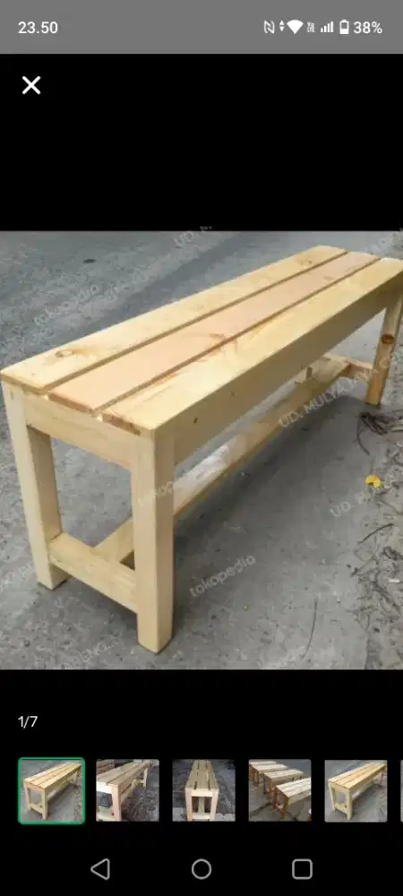 Bangku panjang jati Belanda