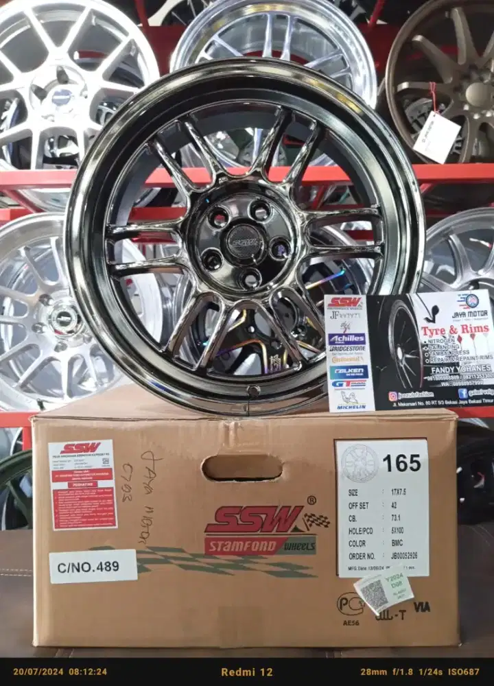 Velg rpf1 black chrome r17 5x100 lbr7,5 et42