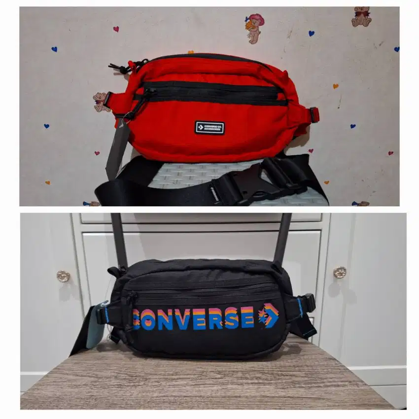 Converse - Waistbag CON Original Hitam / Merah