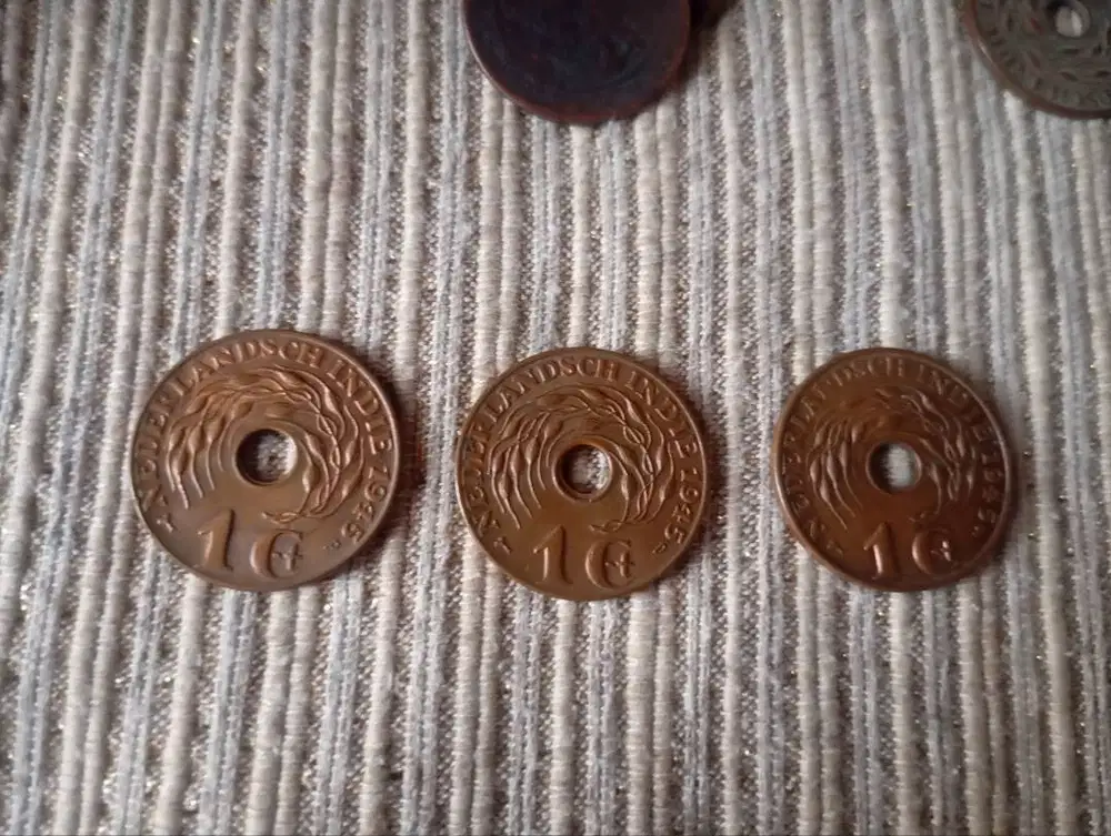 Koin kuno bronze Nederlandsch Indie 1Sen u/ Pembuatan jewel n Alt Logm