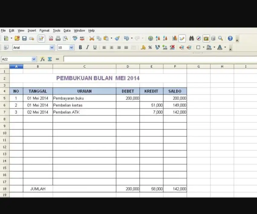 Sistem excel aplikasi akuntan keuangan toko sovernir di labuanbajo