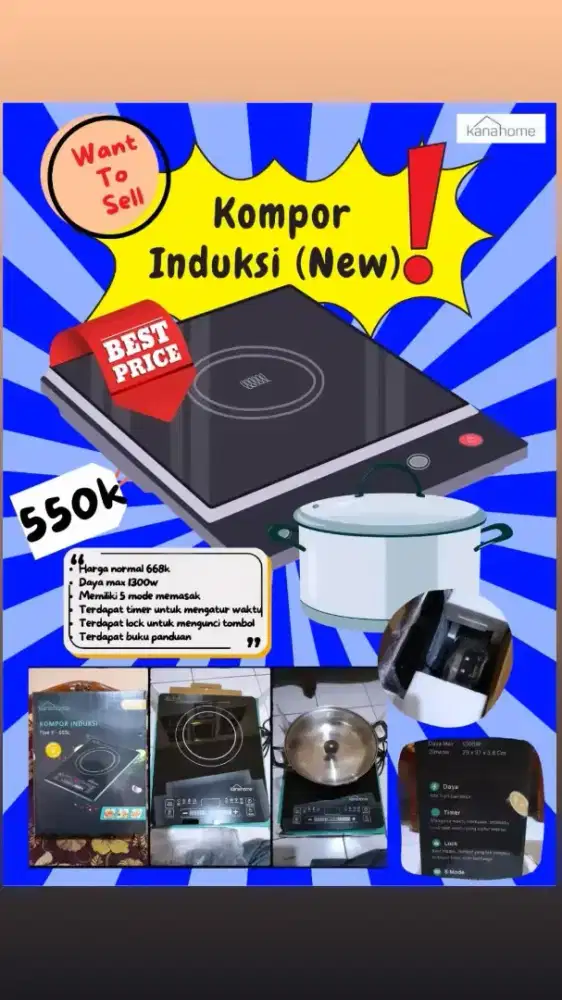 Kompor listrik new dapat dari hadiah