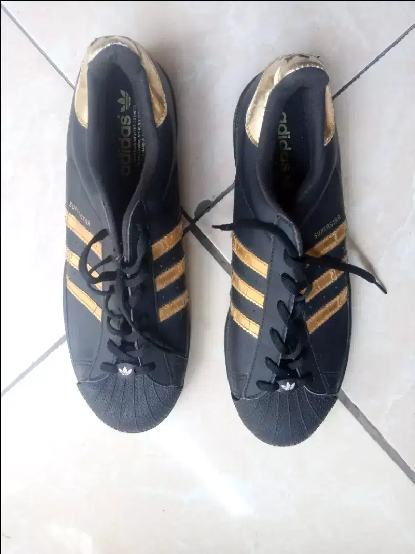 Sepatu Superstar Hitam Ukuran 46 3 Garis