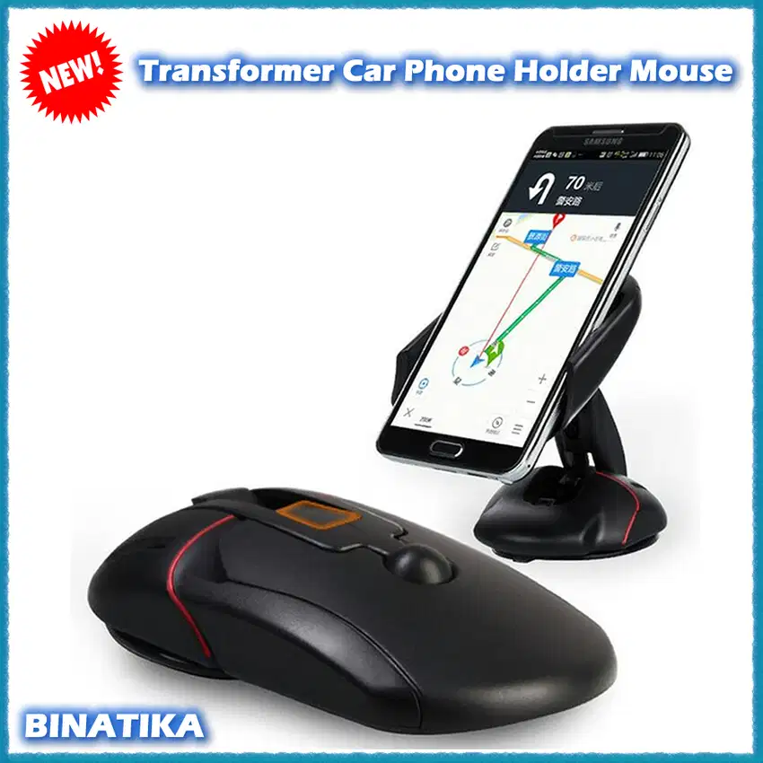 Transformer Car Phone Holder Mouse / Holder Mobil Berbentuk Mouse