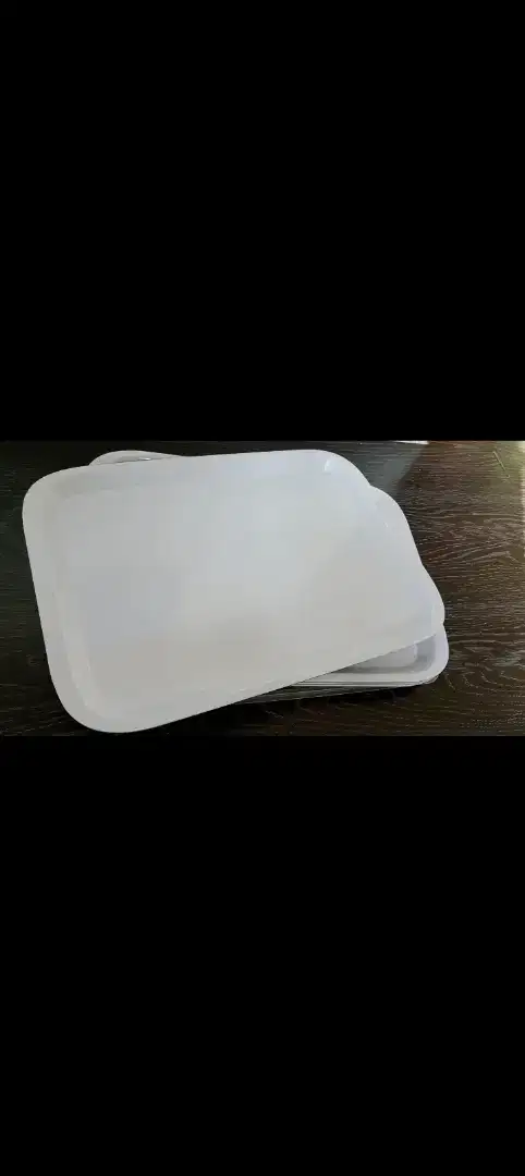 Nampan Putih Melamin Tebal Ukuran 27x40cm