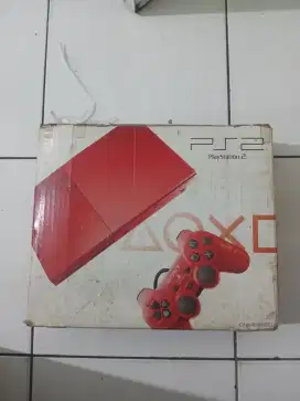 PS2 SLIM CINNABAR RARE RED LIMITED EDITION (Fullset)