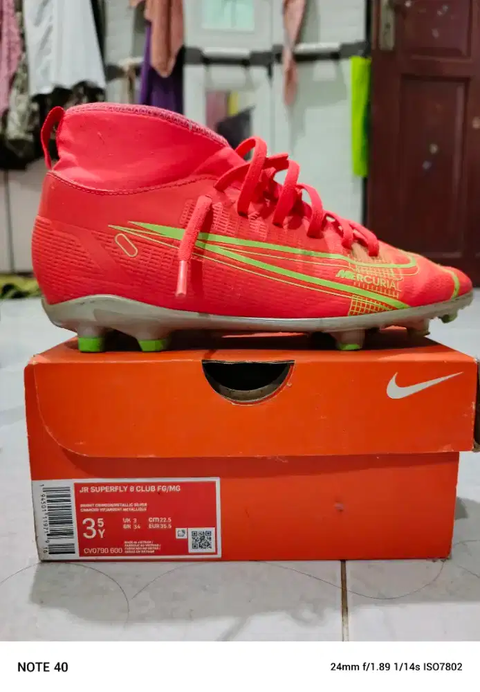 Sepatu sepakbola Nike Jr Superfly original size 35.5
