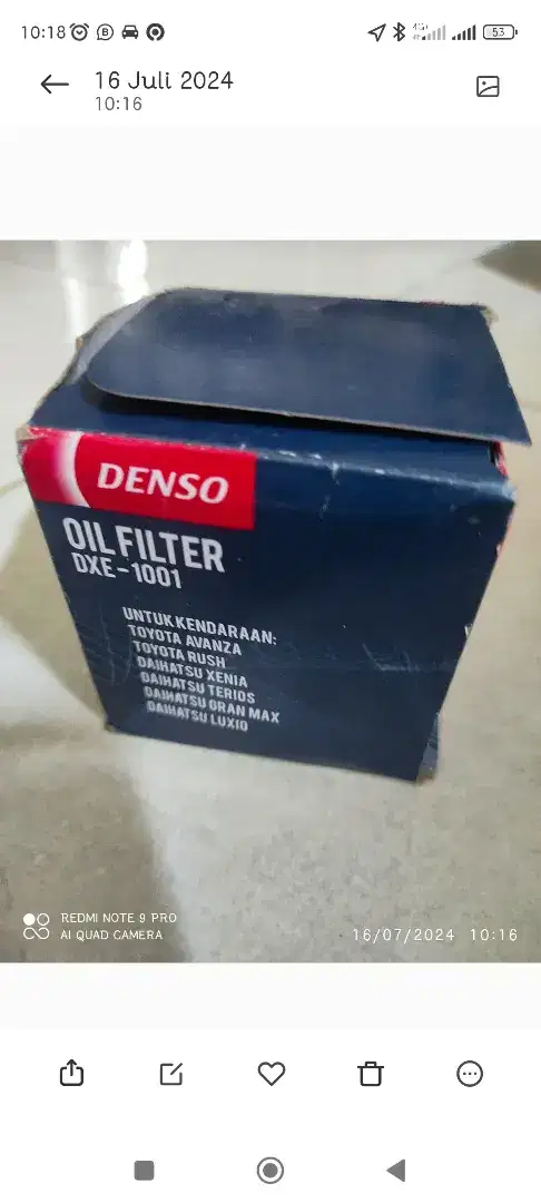 Oli filter(baru tapi bekas)