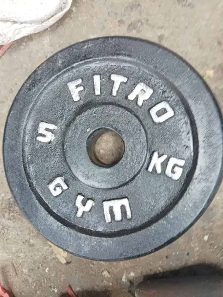 Barble besi beban 2,5, 4, 5kg besi full solid/dumbel per kilo hemat