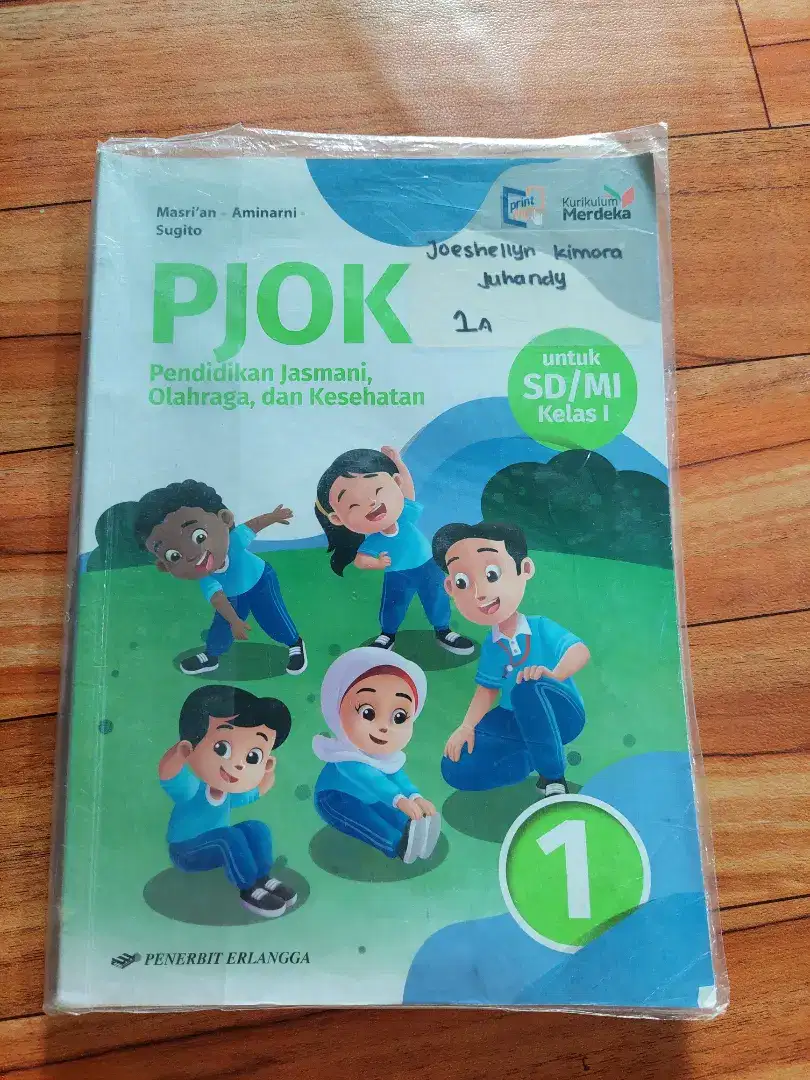 Buku PJOK Kelas 1 SD kurikulum merdeka. PL Original.