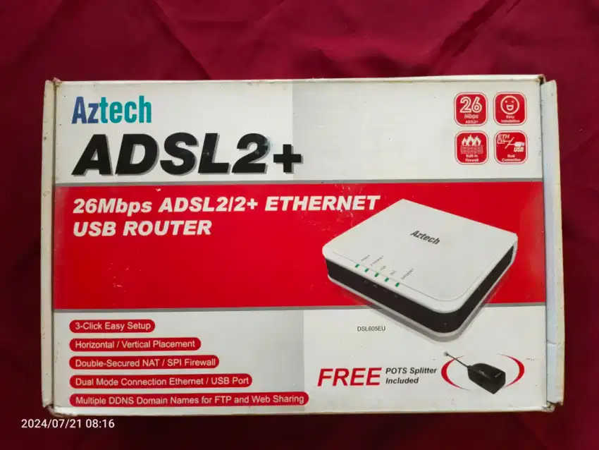 AZTECH ADSL2+USB ROUTER