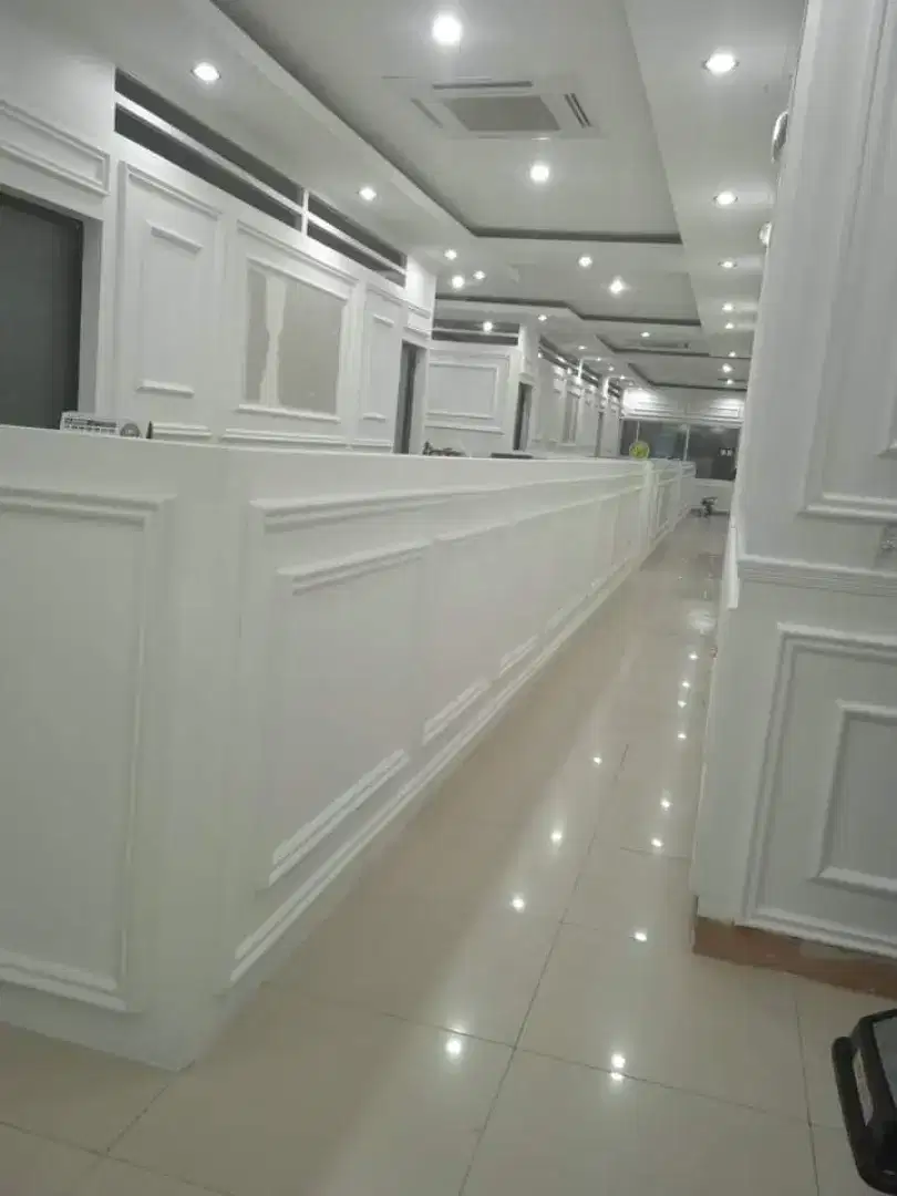 Pasang walmolding plafon partisi gypsum pvc canopy murah lokasi anda