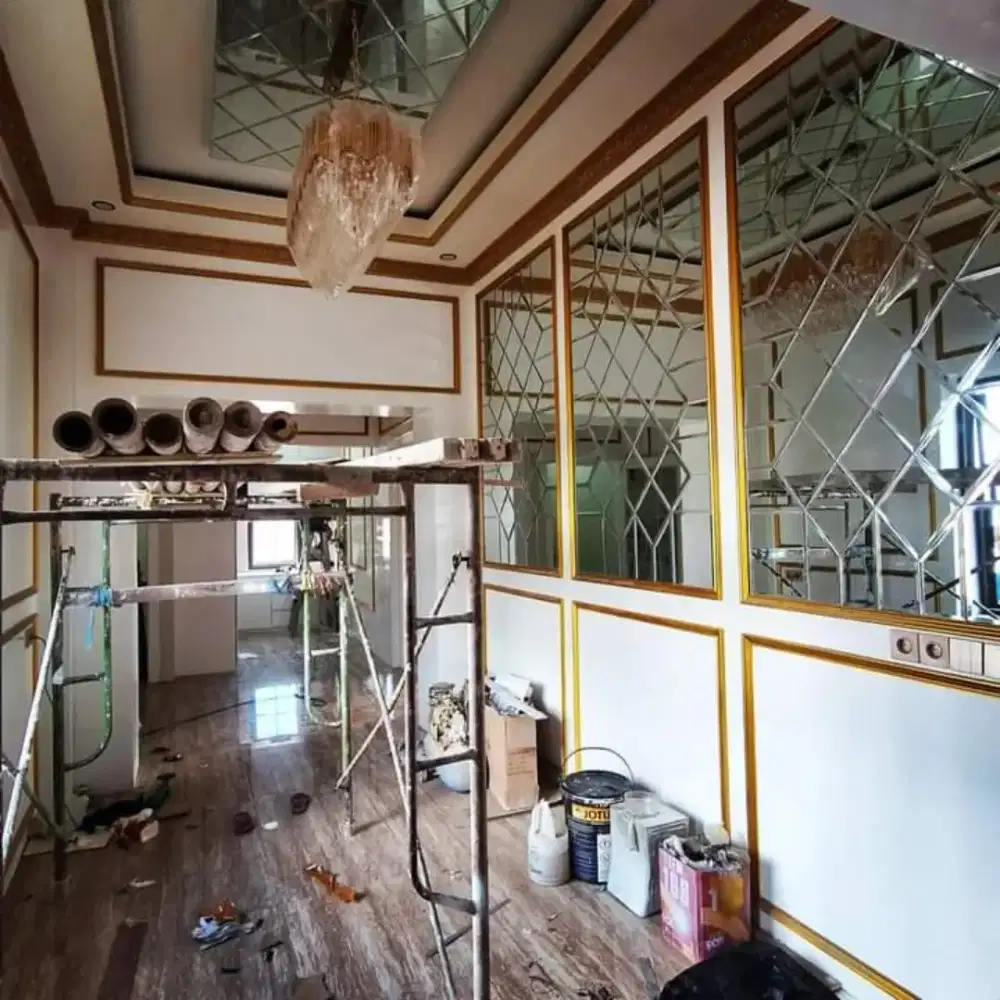 Pasang walmolding plafon partisi gypsum pvc canopy murah lokasi anda