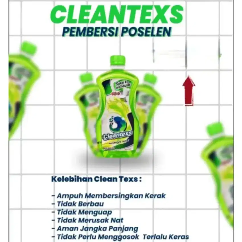 Cleantexs Pembersih Kerak Lantai Kamar Mandi Anti Kuman Membandel 1L