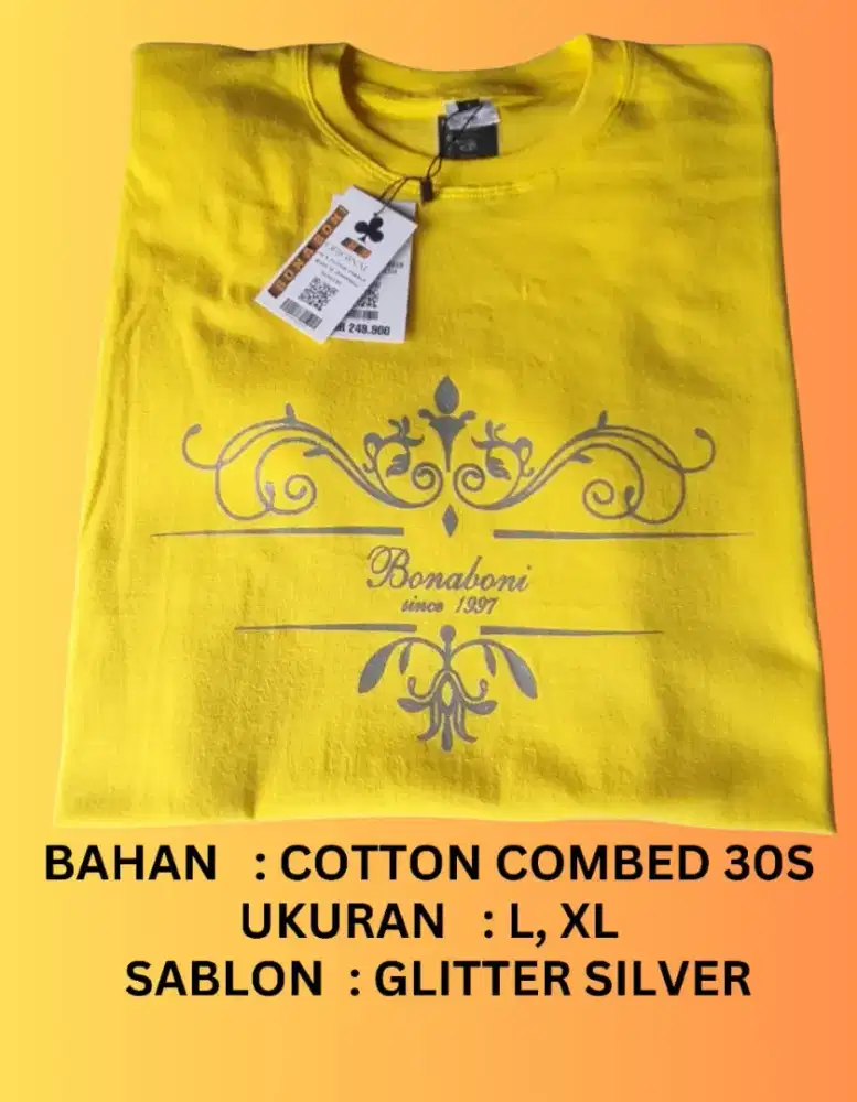 Kaos Branded Original Glitter Silver