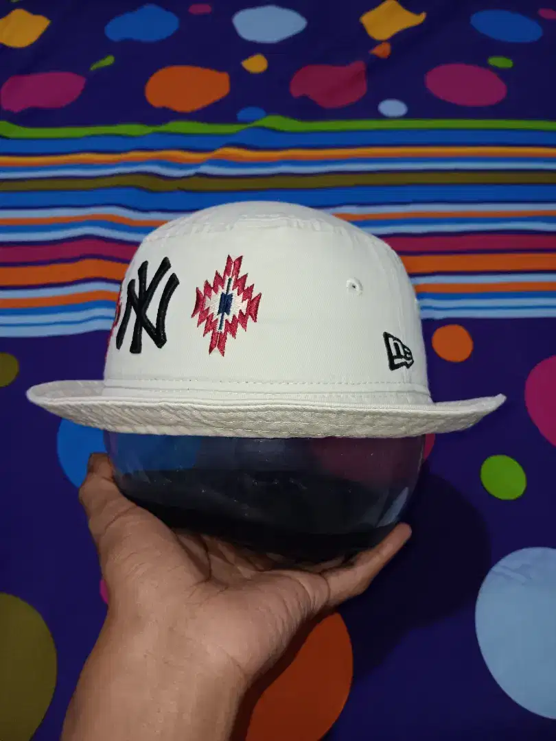 Topi Bucket Hat Hats Newera New Era MLB NY Yankees Authentic Original