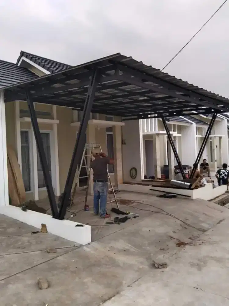 Kanopi bedegul, kanopi Baja Ringan Atap Spandek, Alderon, Solartuff