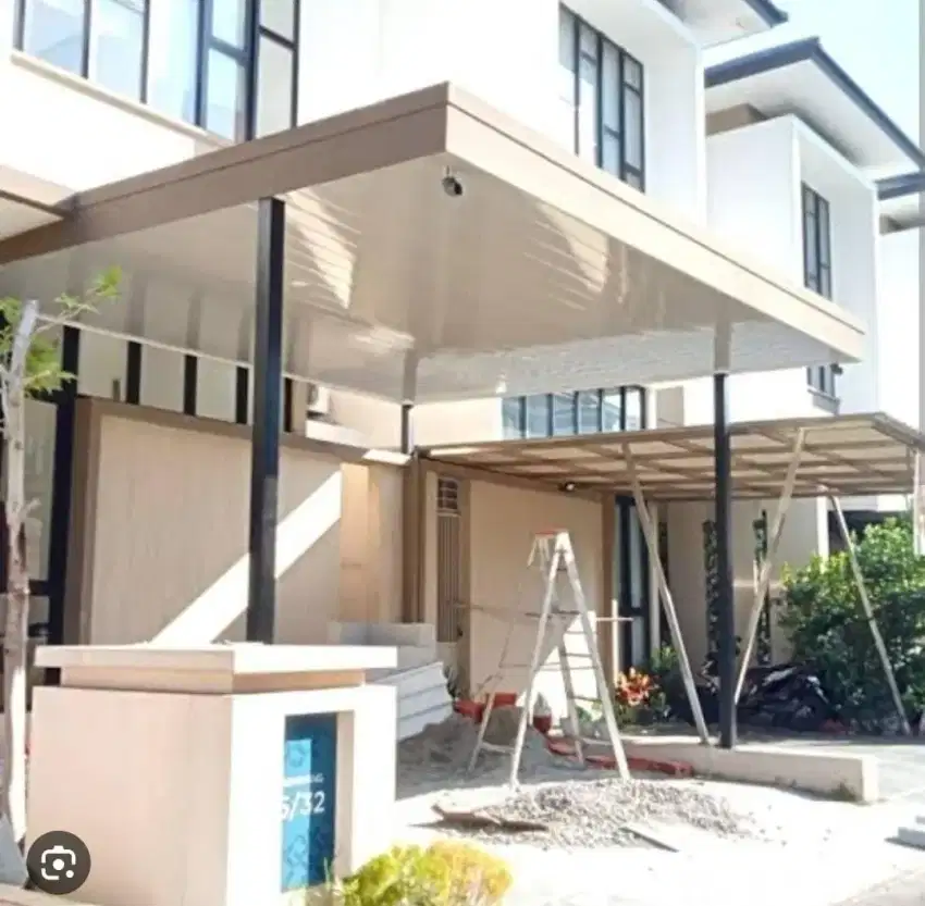 Kanopi cantik , kanopi Baja Ringan, kanopi alderon upvc, plafon pvc