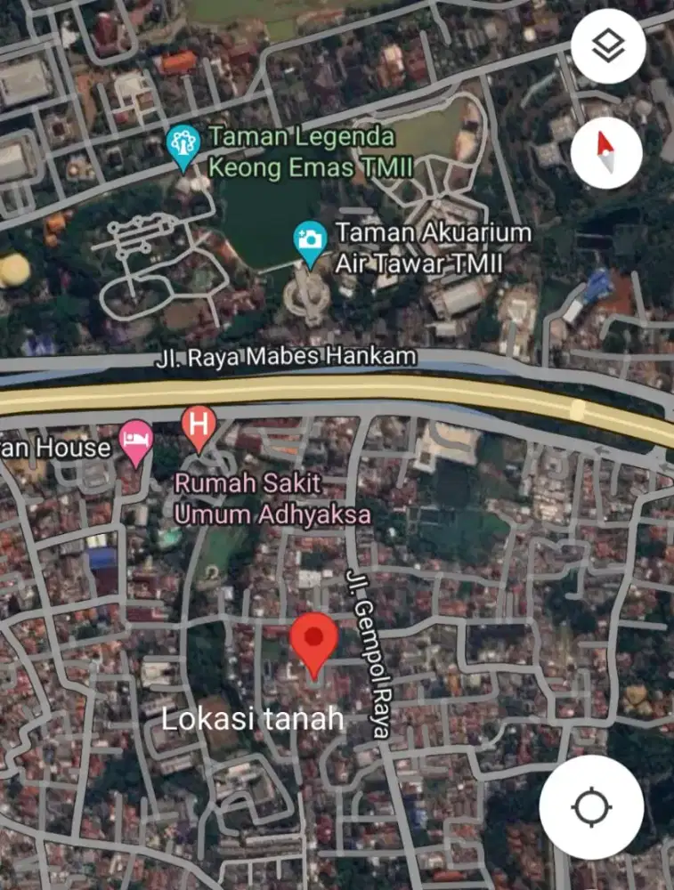 Tanah SHM 193 m2 di Jakarta Timur, 400 m dari Tol JORR,