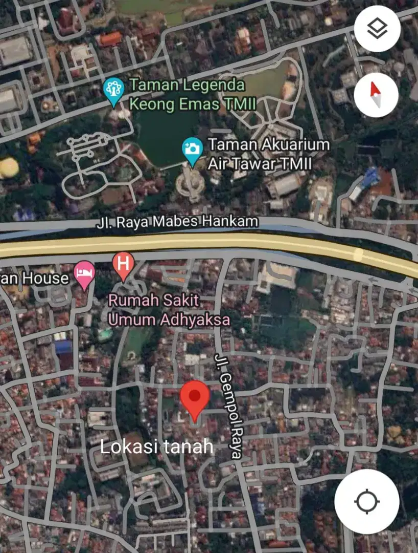 Dijual Tanah SHM 193 m2 di Ceger, Cipayung, Jakarta Timur