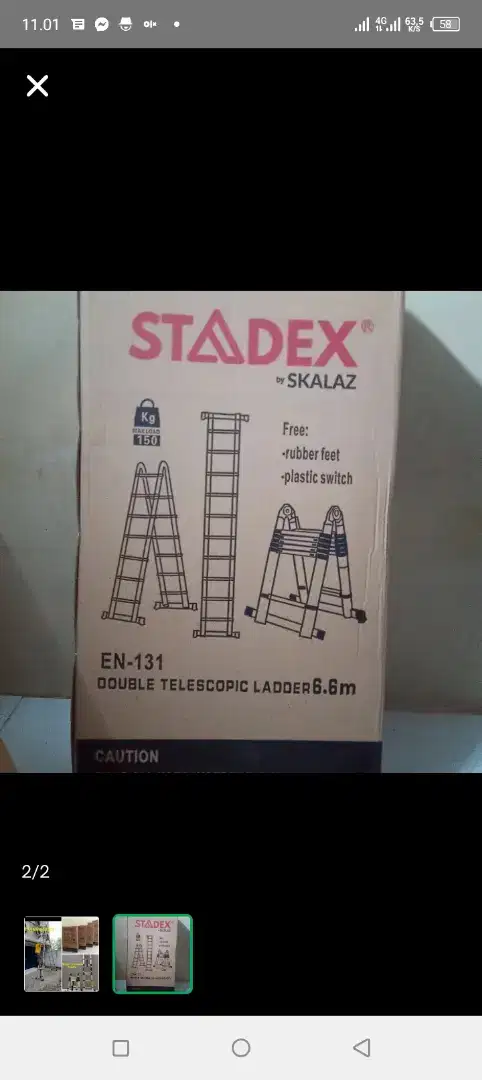 Tangga lipat teleskopik 6,6 meter