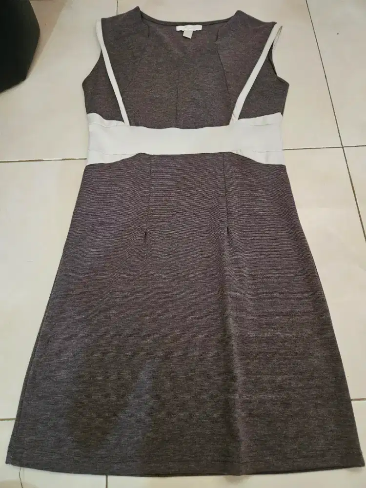 Dress anak perempuan remaja tebal spandex abu-abu/dark grey/bangkok