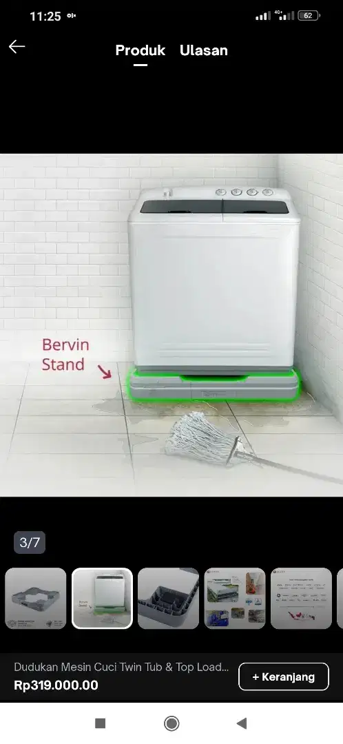 Bervin BWSA-120 dudukan mesin cuci / kulkas