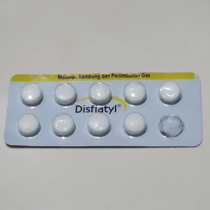 Disflatyl 40mg 1 strip isi 9 tablet/simethicone/kembung/gastritis