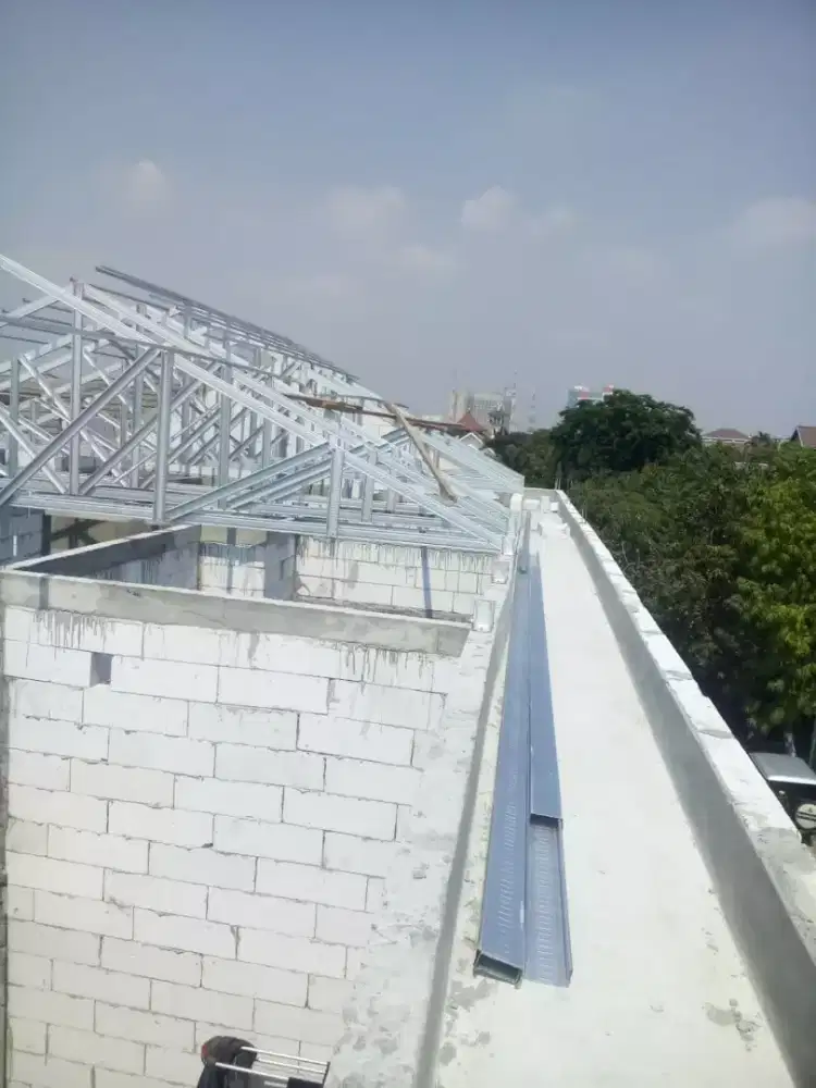#rangka dan atap bajaringan,kanopy termurah#