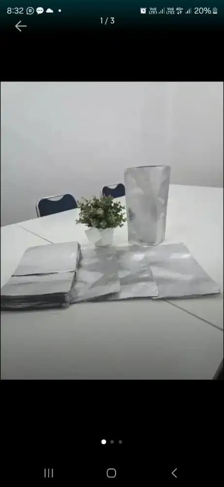 Standing pouch ukuran 20 cm x 32 cm baru