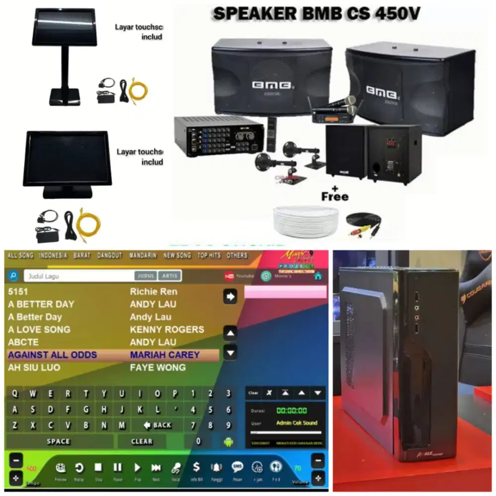 Paket full set Karaoke bmb Android youtube 4tera
