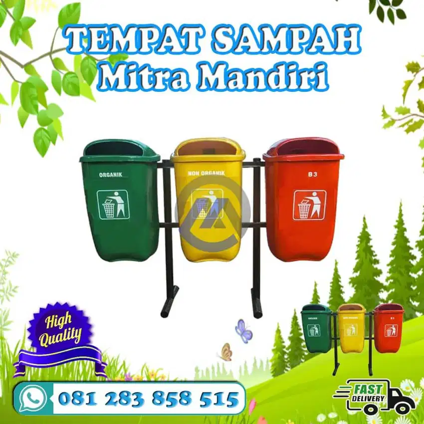 Tempat Sampah Warna Gandeng 3