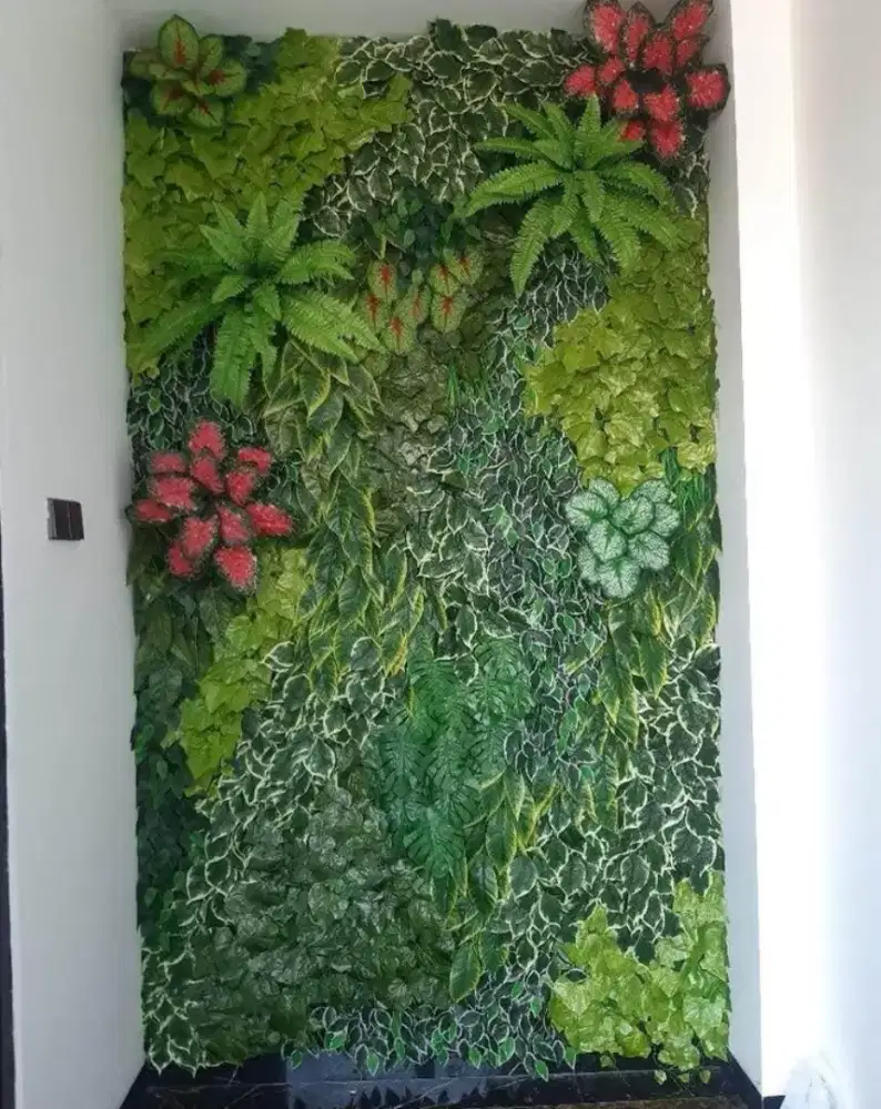 TAMAN VERTICAL SINTETIS DAN POHON ASLI HARGA PERMETER