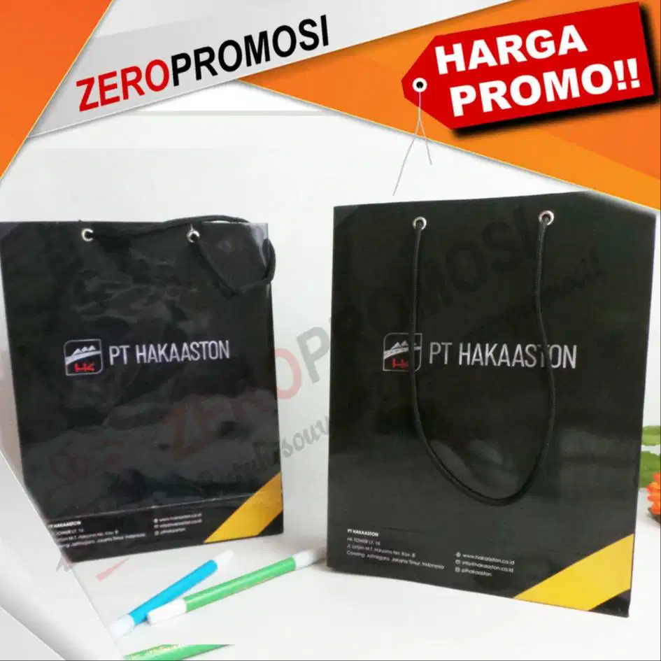 Paper Bag Custom Design Murah Ukuran P20XT26XL8