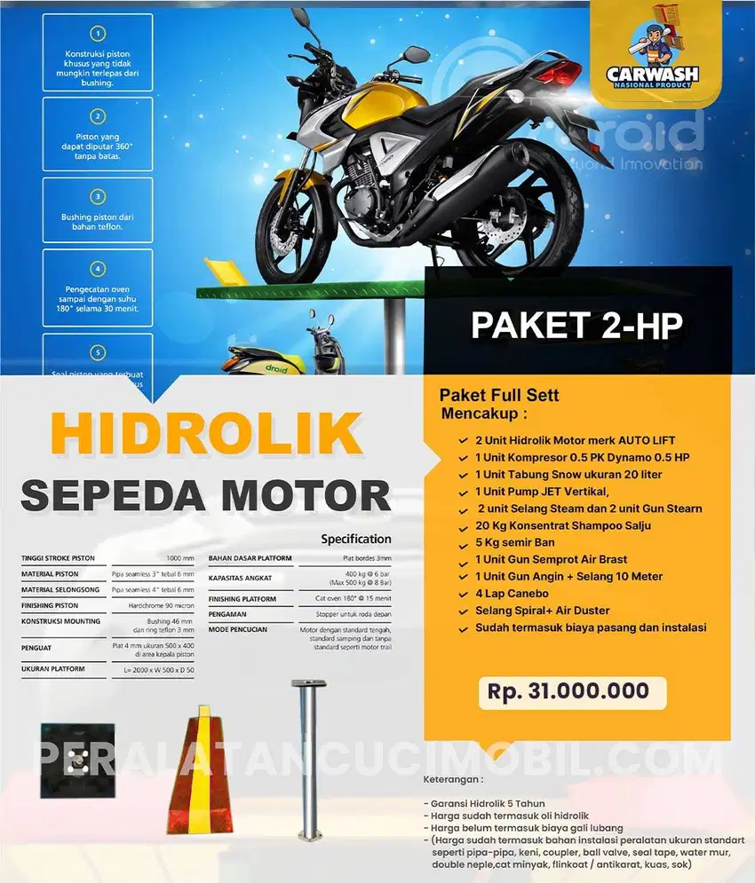 BARU PAKETAN 2 HIDROLIK SEPEDA MOTOR HP DARI CNP