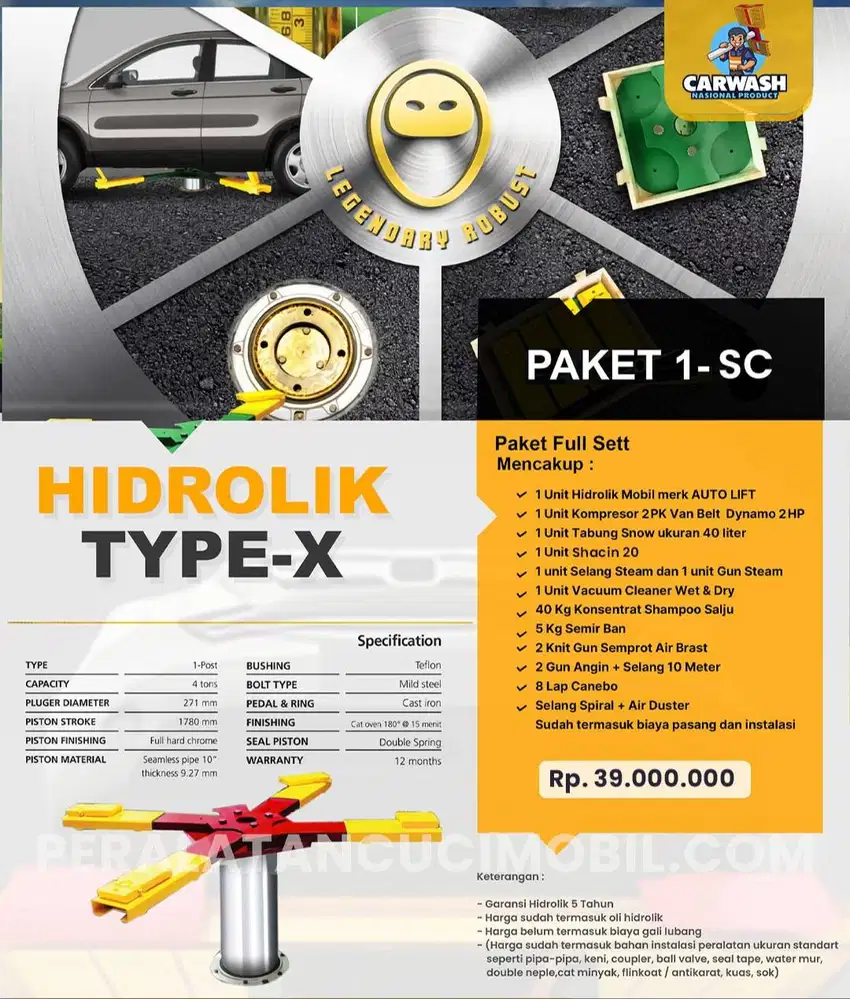 BARU CNP PAKETAN 1 HIDROLIK MOBIL TIPE X SC