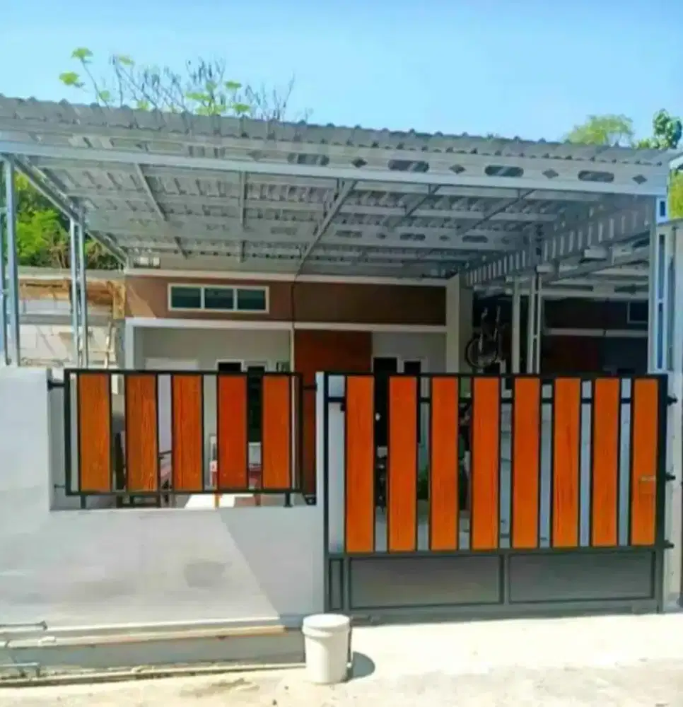 Canopy besi  kanopi baja ringan, rangka baja ringan, plafon PVC,