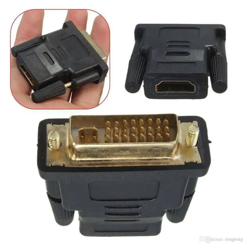 NEW Adapter Converter DVI 24+1 / 24+5 Male To HDMI Female Gold
