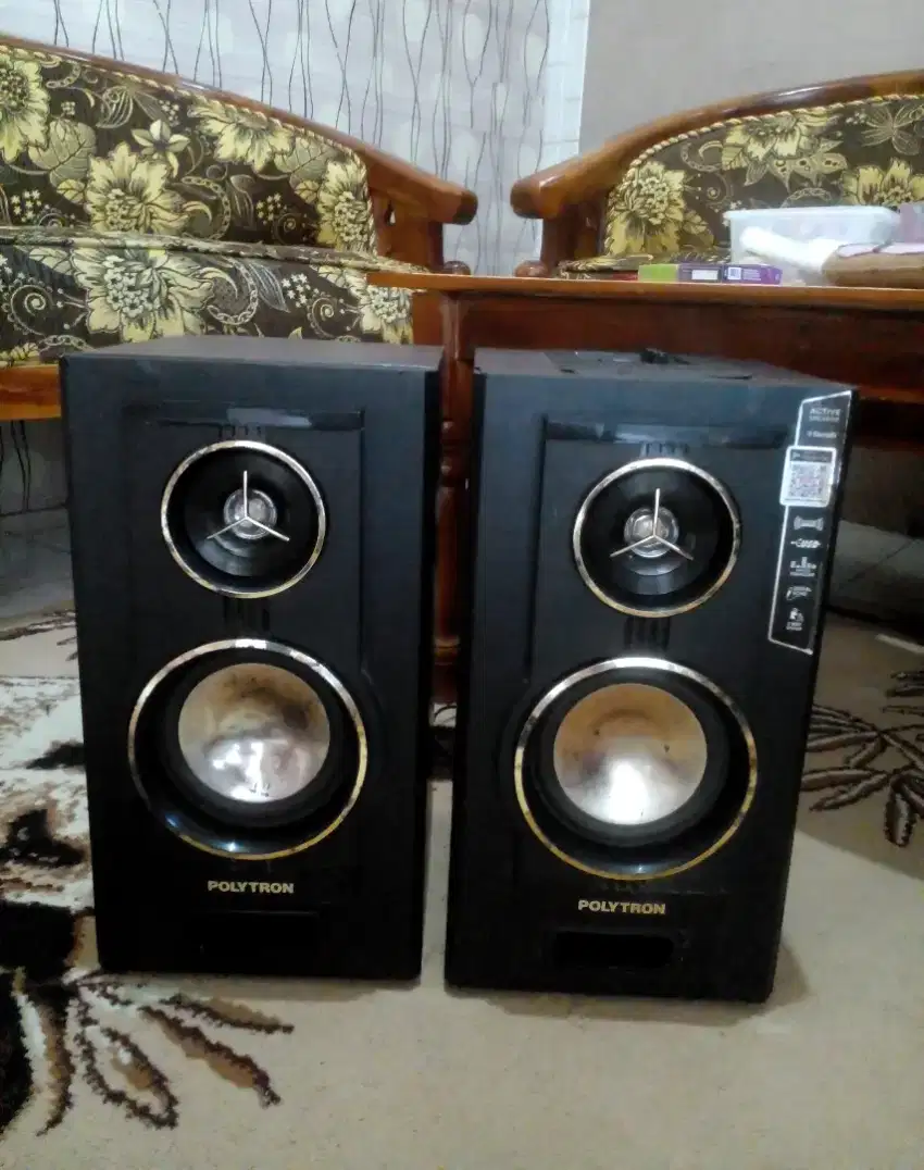 Speaker Aktif POLYTRON PAS-22 sudah Bluetooth Karaoke Full Normal