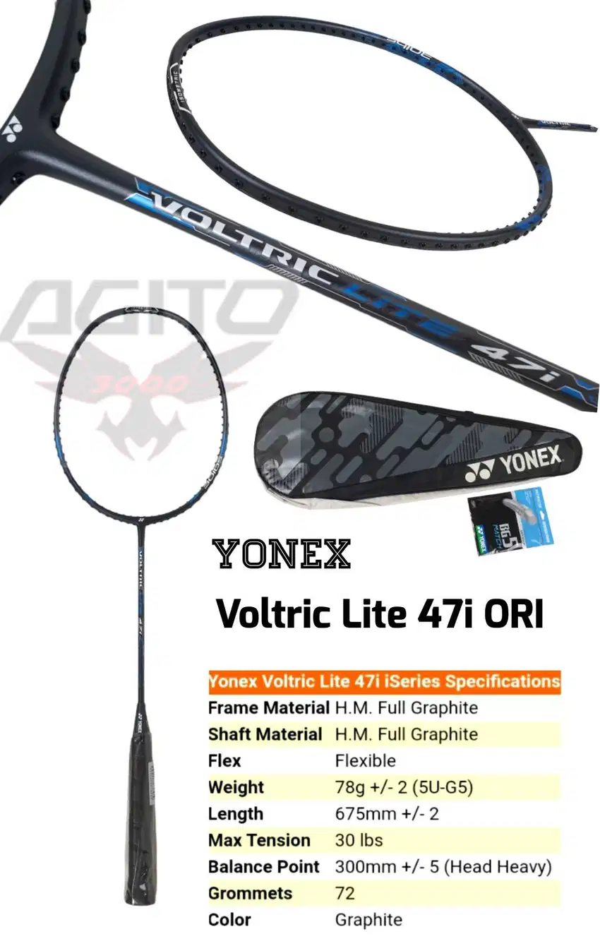 Raket Badminton Bulu Tangkis Yonex Voltric Lite 47i ORI