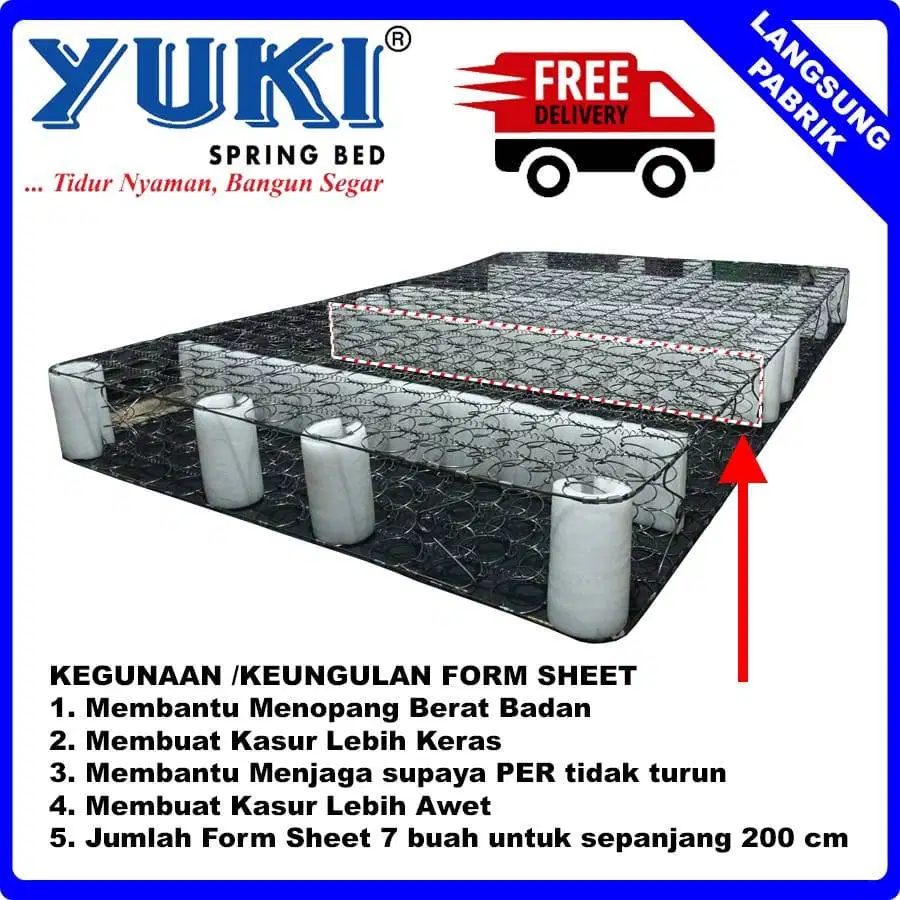 Promo Spring Bed 2 in 1 Medium Comfort Hello Cow 120 x 200