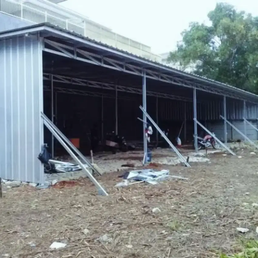 Kanopi Buat Gudang / parkiran, rangka baja ringan