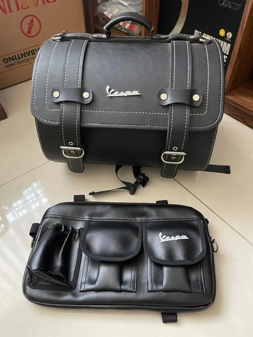 Tas vespa kulit + bag untuk dibox (sepaket) / by.bellisimo