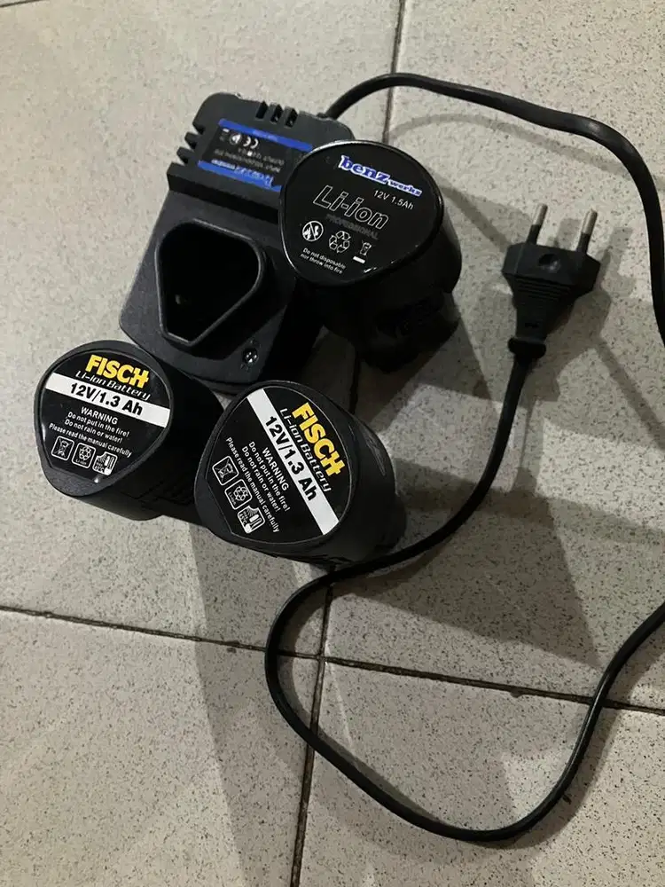 Baterai cordless & Charger universal 12V Original