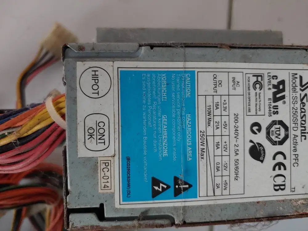 SALE, Disc 40% !! PSU Seasonic SS-250SFD Active PFC, u/cas mini/ micro