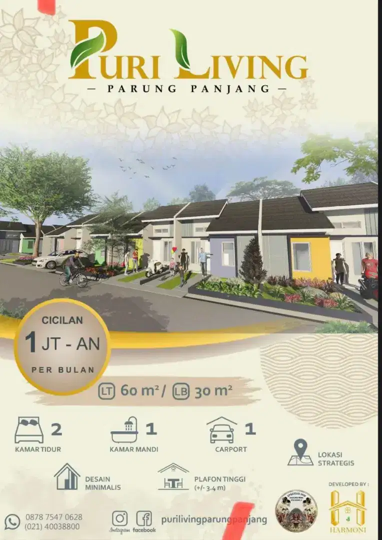 Rumah murah kpr subsidi  ready stock parung panjang legok